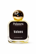 Elegant Faizaura perfume bottle with golden accents, showcasing the Faizaura Values 50ml fragrance.
